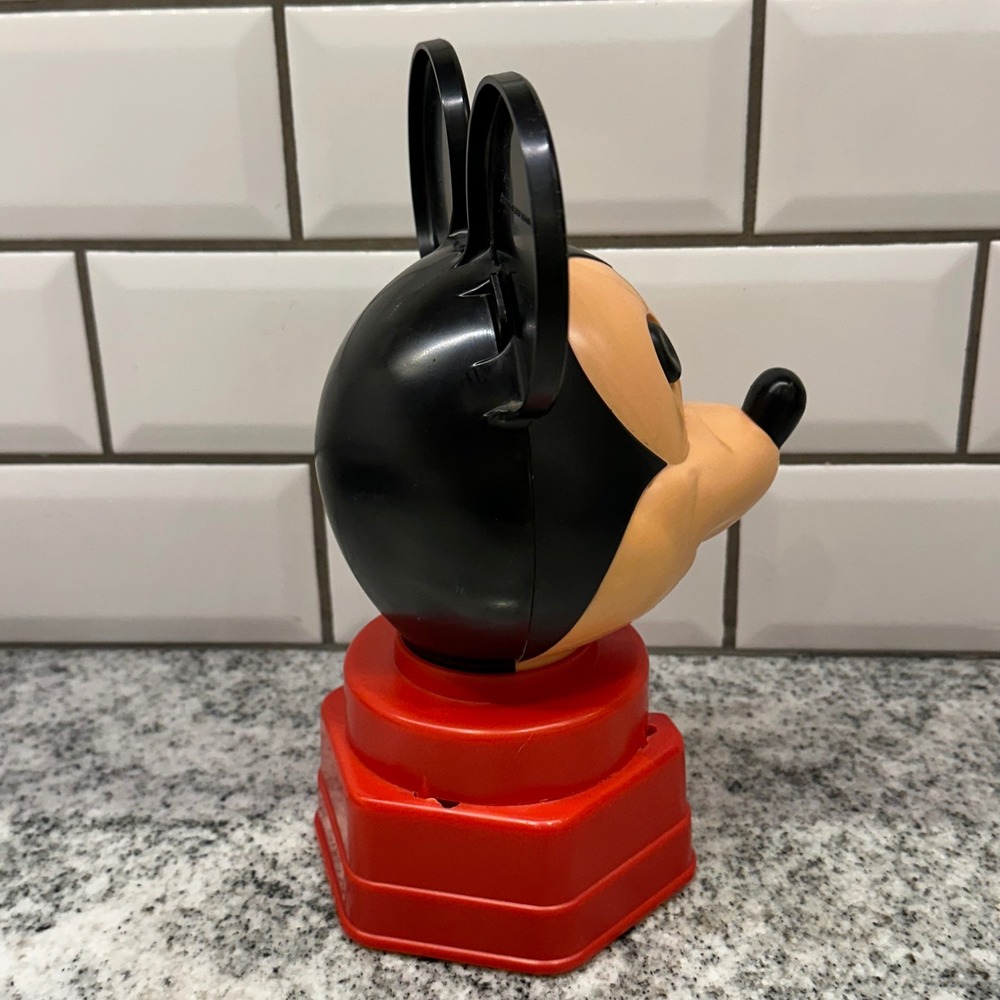 Disney Mickey Mouse Gumball Dispenser Red Vintage Walt Disney Prod Retro - Picture 3 of 10